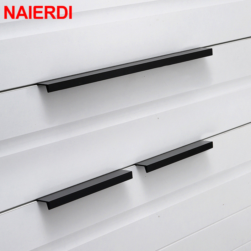 Furniture Hardware Black - Naierdi puxador de armário oculto dourado
