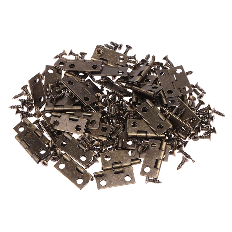 Furniture Hardware Black - 50 pçs/caixa dobradiças + 200 parafusos