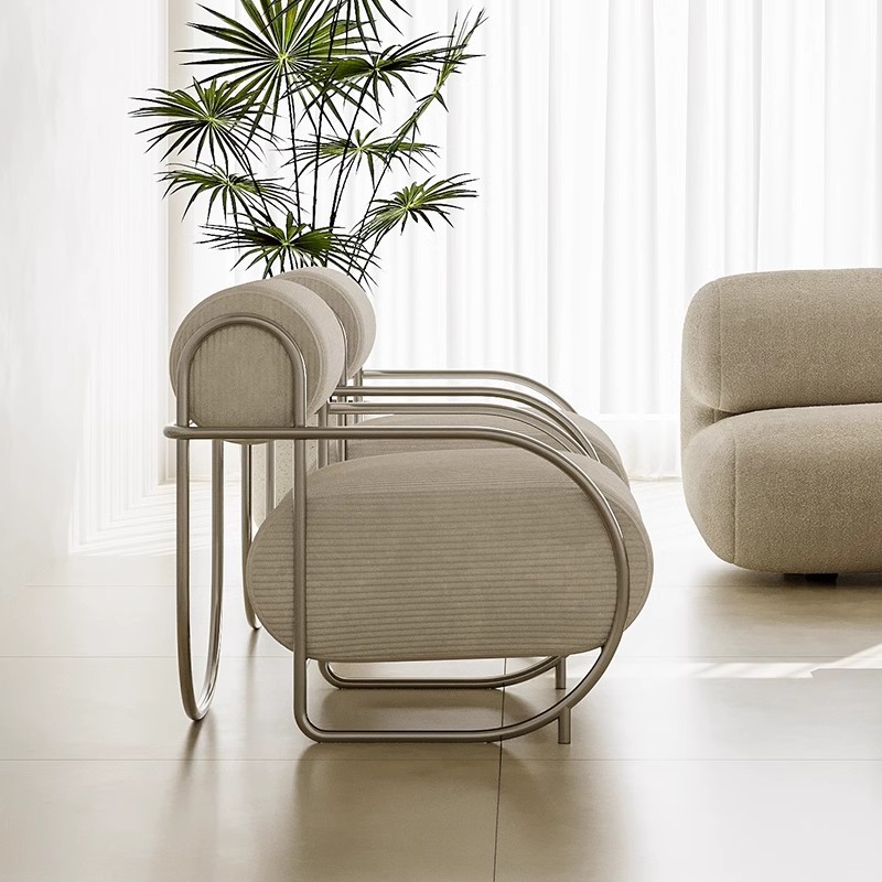 Furniture Hardware Business - Sofá Individual Italiano em Aço Inoxidável,