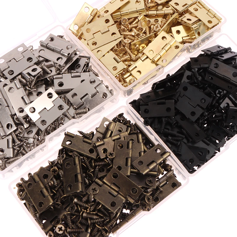 50 pçs/caixa dobradiças + 200  - Furniture Hardware Black avaliação e preço